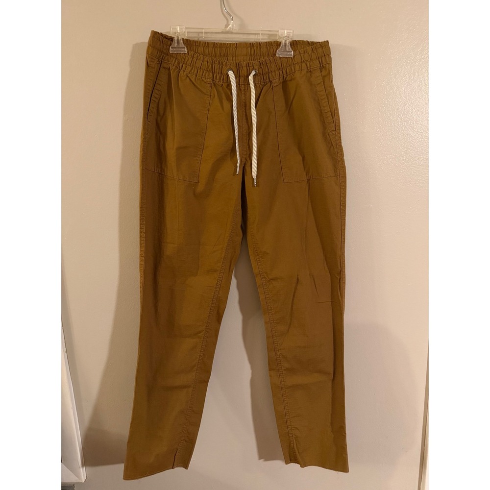 Vuori Ripstop Pant Tobacco Brown Organic Cotton Stretch Joggers VW450 Womens S